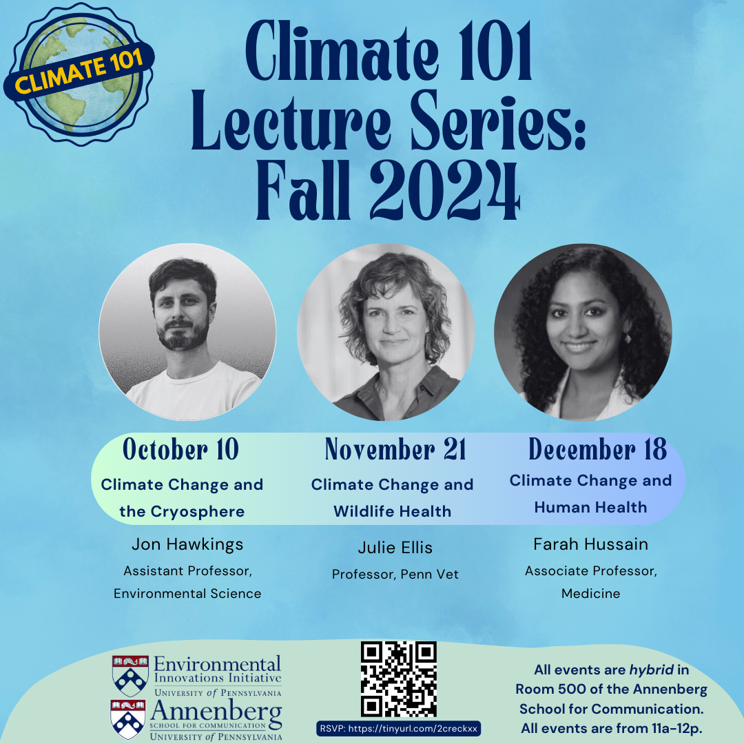 Climate 101 Fall 2024 lecture series flyer