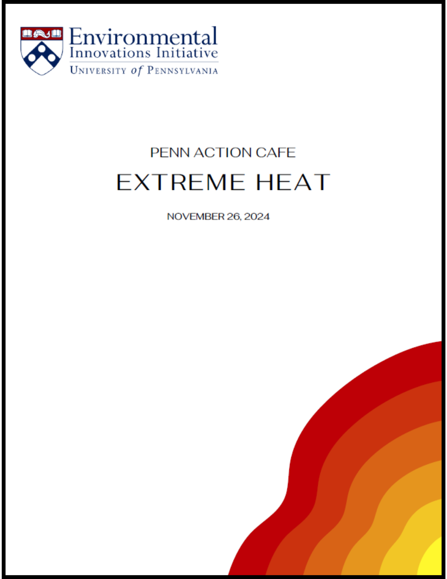 cover of booklet on extreme heat research