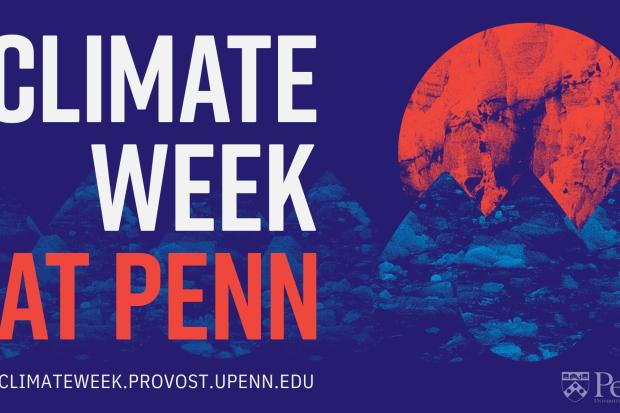 Climate Week at Penn logo with mountain and moon image