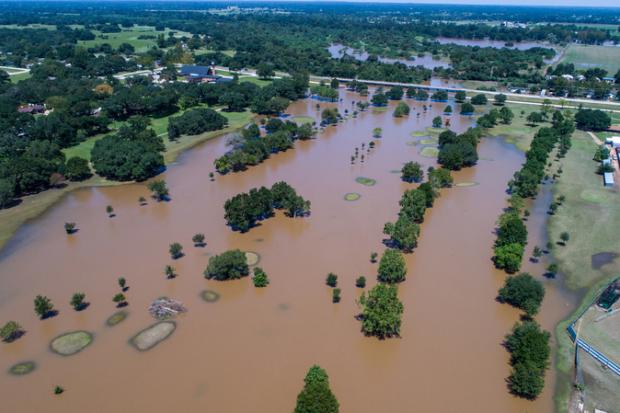 Columbus, Texas, was one small town that experienced devastating floods from Hurricane Harvey in 2017. Allison Lassiter’s research focuses on coastal communities from New Jersey to Texas. (Image: Weitzman News)