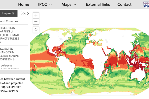 global map with colored layers