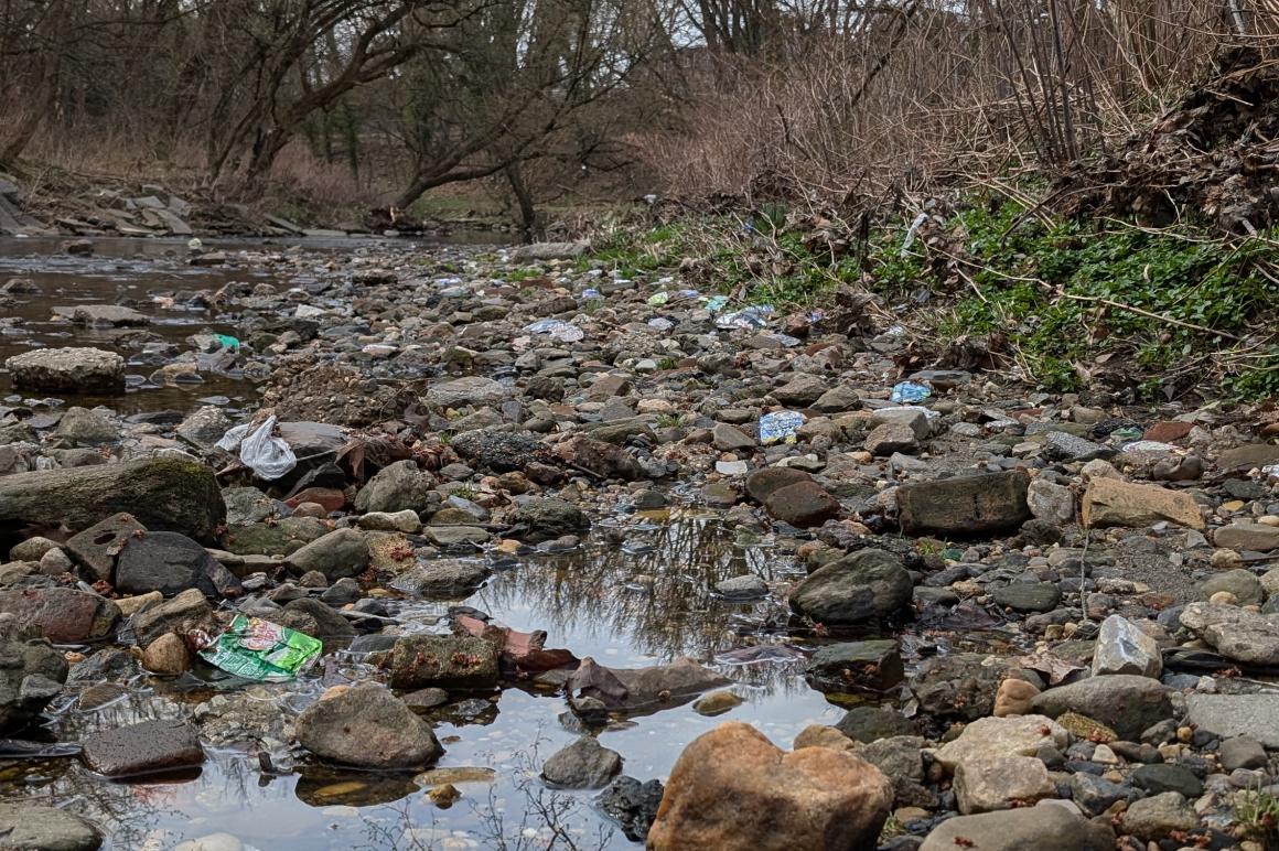 legacy litter on Cobbs Creek