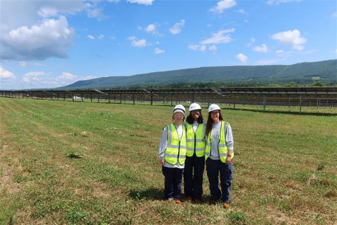 Penn researchers at a field site visit of Great Cove
