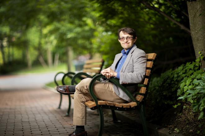 Scott Moore, director of China Programs and Strategic Initiatives, pictured along Locust Walk.