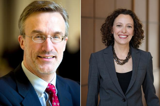 Penn Carey Law’s Cary Coglianese and Allison Hoffman. (Image: Courtesy of Penn Law News)