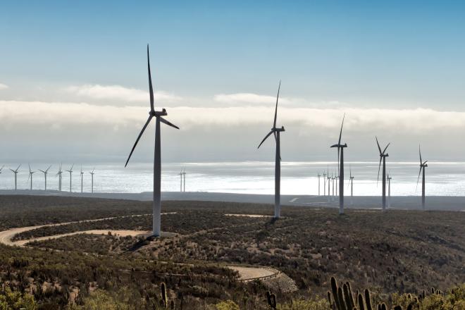 Wind turbine in Chile