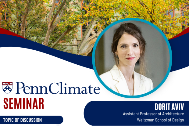Penn Climate Seminar flyer featuring Dorit Aviv