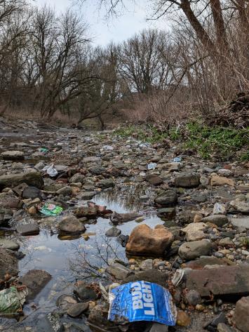 legacy litter on Cobbs Creek